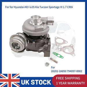 Turbocharger 28201-2A850 for Hyundai i40 I ix35 Kia Tucson Sportage III 1.7 CRDi - Picture 1 of 7