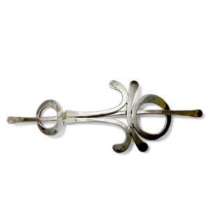 Vintage Modernist Sterlingsilber Haarnadel Stab Abstrakt Geometrisch - Bild 1 von 9