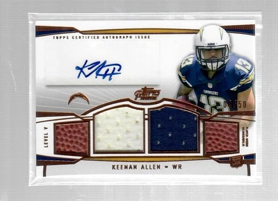 Keenan Allen  2013 Topps Prime V Autographed Quad Relic Copper 4/50 Auto Rc - Image 1 of 2