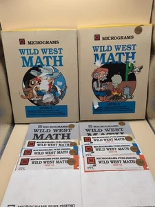 Micrograms Wild West Math Apple IIe, IIc, IIgs Levels 3 & 5 Untested - Picture 1 of 10