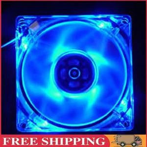Światło LED CPU Wentylator chłodzący Komputer PC Przezroczysta obudowa Quad 12CM Radiator Niebieski - Zdjęcie 1 z 10