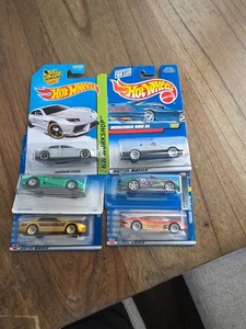 Hot Wheels Lot Of 6 Foreign Cars Porsche Mercedes Lexus Lamborghini Variations  - Picture 1 of 4