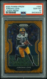 2020 PANINI PRIZM JORDAN LOVE #363 ORANGE LAZER PRIZM SP PSA 10 GEM MT RC ROOKIE - Bild 1 von 2