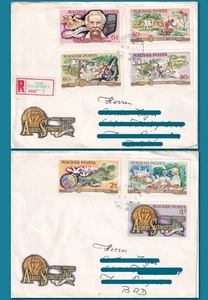 ⭐Doctor Albert Schweitzer Nobel Prize Set of 2 First Day Covers FDC Hungary 🇭🇺 - Picture 1 of 3