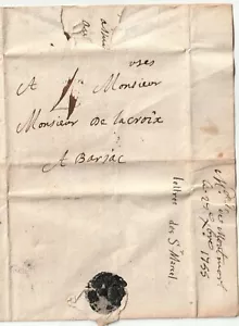 1755 FRANCIA LETTERA PRE-TIMBRO ARPAILLARGUES AL SIGNOR DE LACROIX A BARJAC - LETTRE - Foto 1 di 3