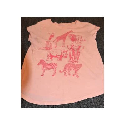 Camiseta gráfica de manga corta Gap Kids, naranja melón con estampado Zoo, XXL 14/16 Foto 1 de 3