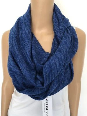 NWT! CAROLINE ROSE Size 0 S Blue Knit Twisted Infinity Loop Scarf Cowl Women's - Image 1 of 4