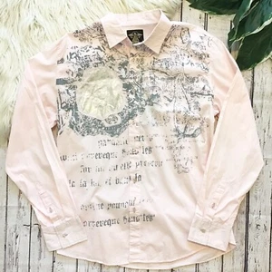 NWT El General Long Sleeve Button Down Pink Western Shirt Large - Picture 1 of 4