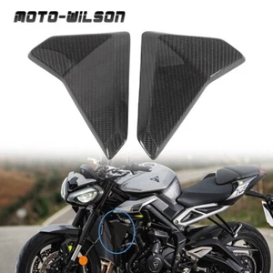Side Panels Triumph Street Triple RS 2023- 2pcs 100% Carbon Fiber-Gloss A Pair - Picture 1 of 15