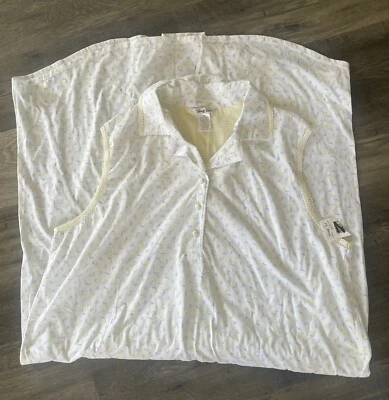 Nuevo con etiquetas Vestido de Noche de Algodón Vanity Fair Floral Sin Mangas Para Mujer Talla 2X MIDI Cuello con Botones Foto 1 de 4