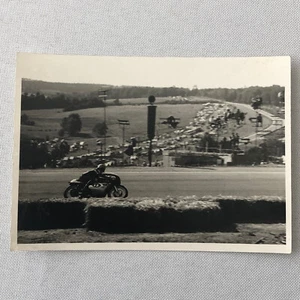 Vintage Motorcycle Racing Photo photograph Race Bike Rider - Picture 1 of 6
