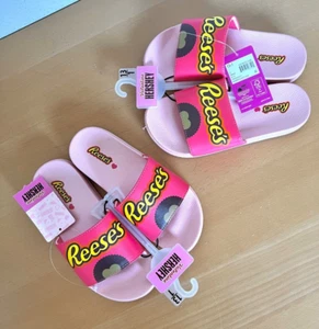 Lot of 2 Hershey Reeses Slides Summer Sandals Kids Youth Size 13/1 Shoes - Picture 1 of 5