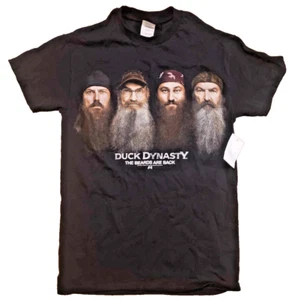 DUCK DYNASTY Unisex The Beards Are Back Black TShirt Cotton Medium NEW W TAGS - Picture 1 of 3