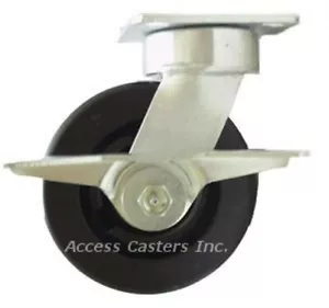 4PKLHSB 4" Kingpinless Swivel Caster with Brake, Phenolic Wheel 700 lbs capacity - Picture 1 of 1