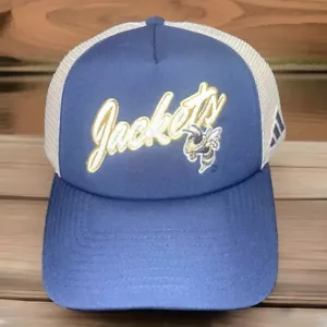 Nuevo Georgia Tech Trucker Sombrero Chaquetas Amarillas Malla Espuma Trasera/Gorra Snapback Adidas - Imagen 1 de 6