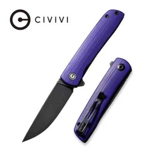 CIVIVI BRAD ZINKER BO FLIPPER KNIFE LINERLOCK PURPLE G10 NITRO-V SS C20009B-5 - Picture 1 of 7