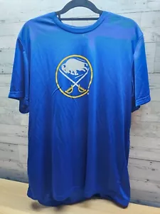 MAGLIETTA BLU BUFFALO SABRES ADIDAS CLIMA TECH ROYAL - TAGLIA XL - NUOVA CON ETICHETTE - Foto 1 di 7