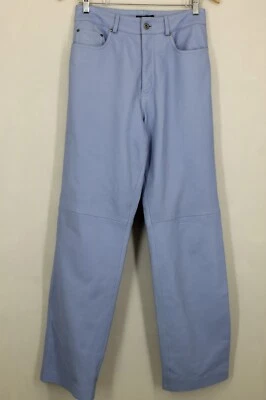 PANTALONES para mujer Nasty Gal 100 % cuero talla 6 color azul pastel cinco bolsillos Foto 1 de 4