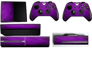 ADESIVO VINILE DECALCOMANIA PELLE PROTETTIVA VIOLA CARBONIO XBOX ONE - Foto 1 di 1