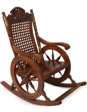 ANTIQUE LOOK RESTING TRADITIONAL ROCKING CHAIR WOOD WITH ARMCHAIR