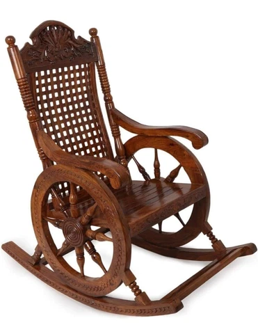 ANTIQUE LOOK RESTING TRADITIONAL ROCKING CHAIR WOOD WITH ARMCHAIR Cover