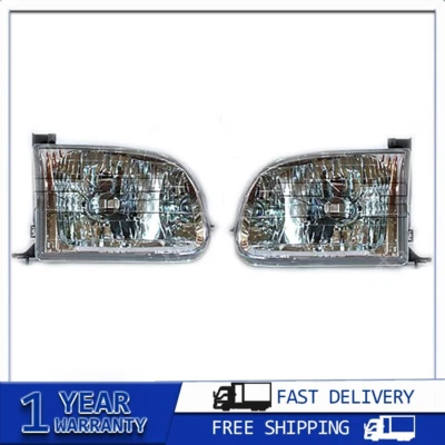 Conjunto de faros para Toyota Tundra 2004 2003 2002 2001 2000 Foto 1 de 4