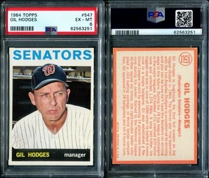 PSA 6 1964 Topps #547 Gil Hodges MG Washington Senators G00 4305 - Picture 1 of 1