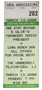 LONG BEACH DUB ALL STARS 2000 TICKET STUB WLIR Y2KONCERT PLAINVIEW NY - Picture 1 of 2