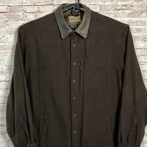Cabelas Camisa/Chaqueta de Lana Exterior Cuello de Cuero para Hombres XL Alta Peso Medio - Imagen 1 de 16