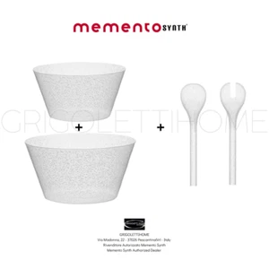 Memento Synth Bally - Weiß - KUNSTSTOFF - Salatschüssel 20 cm + 24 cm + Besteck - Bild 1 von 1