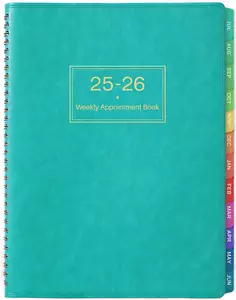 2025-2026 Weekly Appointment Book & Planner - Large 2025-2026 Daily Hourly planr - Picture 1 of 12