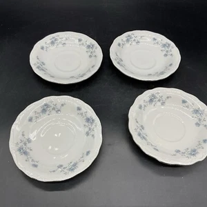 VTG Set Of 4 Johann Haviland Blue Garland 6 1/8” Saucers - Picture 1 of 7