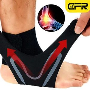 Compression Ankle Brace Support Sleeve Plantar Fasciitis Pain Relief Foot Wrap - Picture 1 of 15