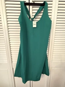 J. Vestido recto Crew nuevo con etiquetas espalda torcida cuello redondo en verde talla 16 - Imagen 1 de 5