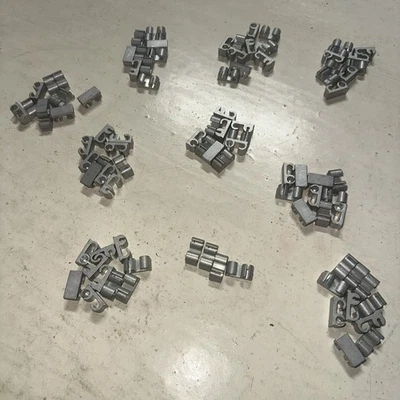 Lot Of 94 Weld On Double Cable Stop Aluminum Bike Frame Builder Supply Parts - Image 1 of 4