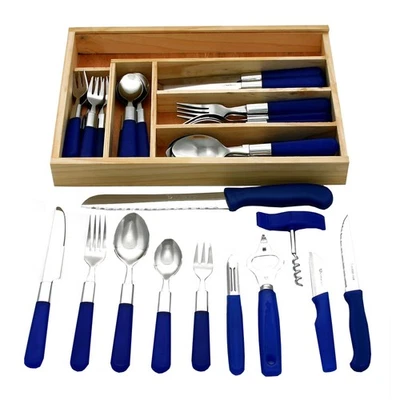 GRÄWE 37-teiliges Starter-Set mit blauen Griffen, Serie Milano - Bild 1 von 4