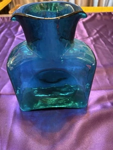 Blenko Glass #384 Water Bottle Seafoam Green Signed By Walter Blenko - Picture 1 of 14