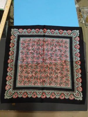 Bufanda vintage años 70 100 % lana virgen RN # 16432 ESTAMPADO PAISLEY JAPÓN  Foto 1 de 4