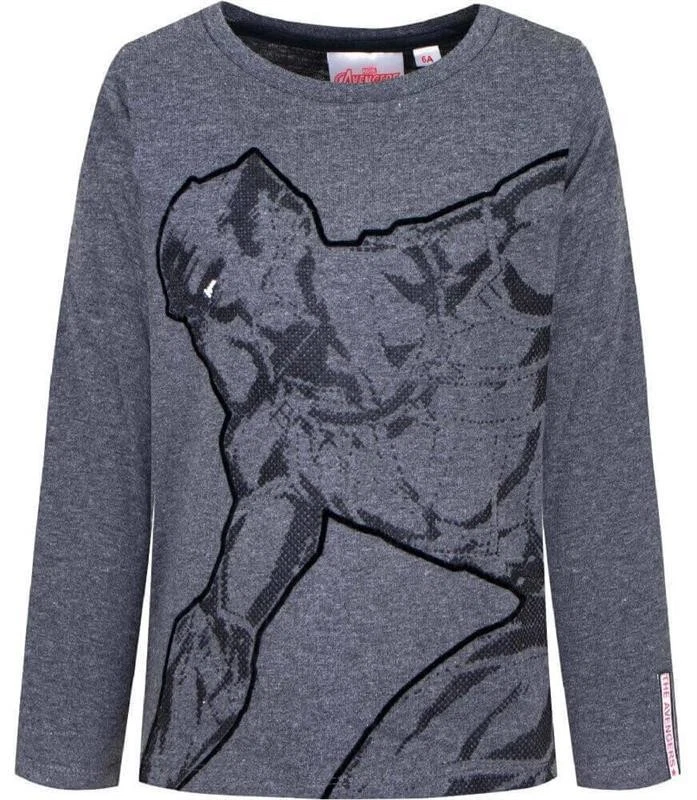 Marvel Black Panther Camisa Niños Chicos Gris el Vengador Talla 116 Nuevo - Imagen 1 de 2