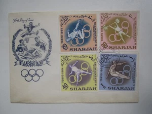 Sharjah Uae Tocio 1964 cubierta olímpica FDI - Imagen 1 de 2