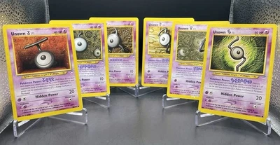6x Unown Lot [X, G, P, V, T, S] Neo Destiny Unlimited (2002) Pokemon TCG - Image 1 of 4