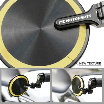 Espejos retrovisores de extremo de barra plegables dorados LP20 para Honda CBR 250R 93 94 95 96 97 98 Foto 1 de 4