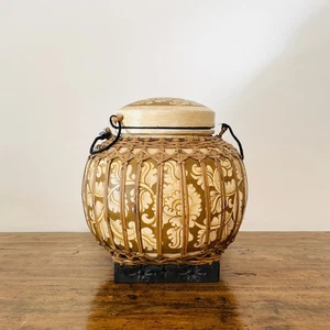 Magnificent Antique Thai Rice Box - Early 20th Century - Made from Bamboo - Picture 1 of 7