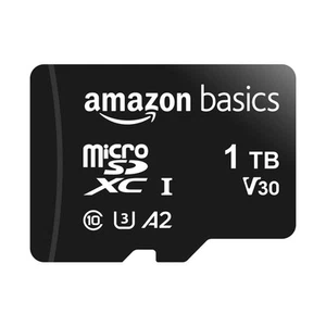 Basics microSD Memory Card 1TB with Full Size Adapter A2 U3 Read Speed U - Photo 1 sur 7