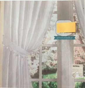 Ball Fringe Curtains 4 Panels - Picture 1 of 8
