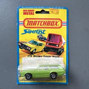 1978 Vintage Lesney MATCHBOX Superfast #74 Mercury Cougar Wagon Blister Carded - Picture 1 of 7