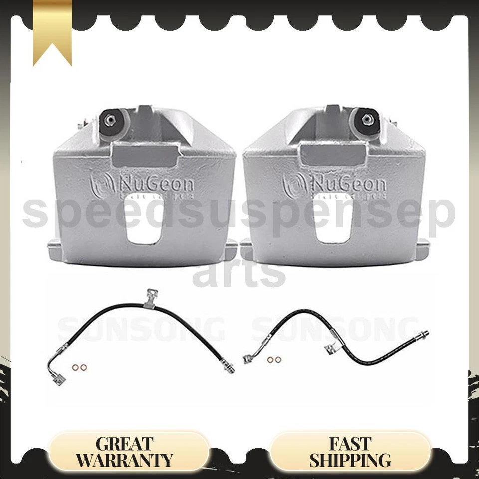 Juego de pinzas de freno delanteras manguera de freno 4 piezas para Chevrolet G30 1979 1980_ Foto 1 de 4