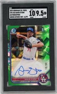 GAVIN STONE 2022 BOWMAN CROMO VERDE ATÓMICO AUTOMÁTICO/99 #CPA-GS SGC 9,5/10 - Imagen 1 de 2