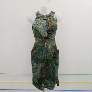 Star Julien Macdonald Paisley Satin Bead Dress UK12 Multi Patterned NWT RMF09-ER - Picture 1 of 9