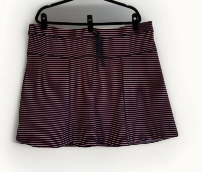 T By Talbots Mujer Skort Talla 2X Rayas Negras Tenis Golf Deportivo Pickleball Foto 1 de 4
